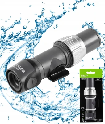 Szybkozłącze aluminiowe z zaworem do węża 3/4” XTR STALCO GARDEN