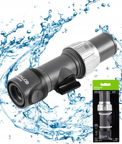 Szybkozłącze aluminiowe z zaworem do węża 3/4” XTR STALCO GARDEN