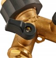 Rozdzielacz ogrodowy mosiężny podwójny 1/2" na 3/4" BRS STALCO GARDEN