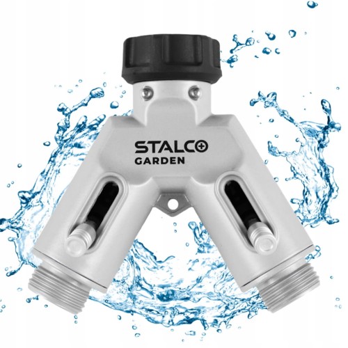 Rozdzielacz ogrodowy aluminiowy podwójny 3/4" XTR STALCO GARDEN