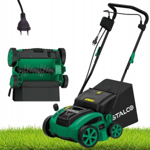 Wertykulator aerator elektryczny STALCO LSS2in1 - 36cm z koszem 45l 1500W