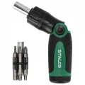 Wkrętak z grzechotką STALCO S-12403 z zestawem 14 elementów 1/4"x25mm