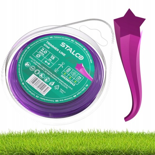 Żyłka tnąca gwiazdka 2mm/15m STALCO STAR