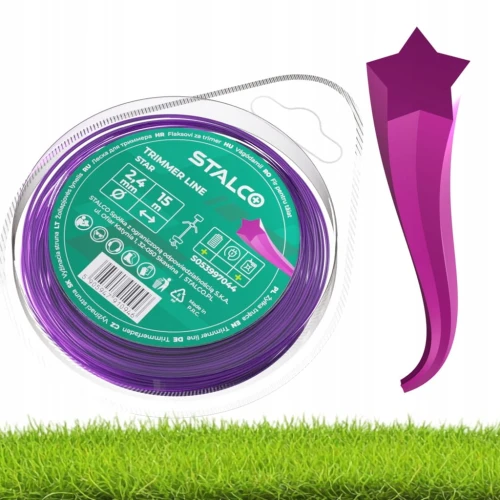 Żyłka tnąca gwiazdka 2,4mm/15m STALCO STAR