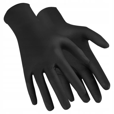 Rękawice nitrylowe STALCO NITRAX GRIP BLACK 11 XXL