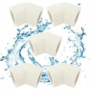 5 x Kolanko zgrzewane PP PP-R 45 stopni fi 40 mm