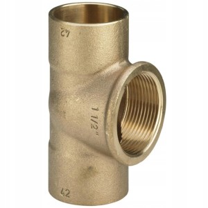 Trójnik miedziany do lutowania 22 X 1/2 X 22 LW- GW WEW.-LW