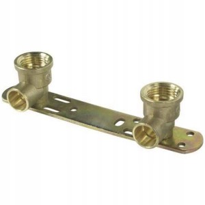 Listwa montażowa z kolanami do baterii stojącej miedziana 1/2" x 15 x 150