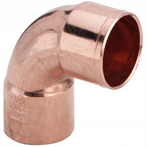 Kolano miedziane 90 stopni do lutowania fi 42 mm
