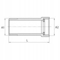 Przedłużka do baterii mosiężna chrom Ø 3/4" x 50MM
