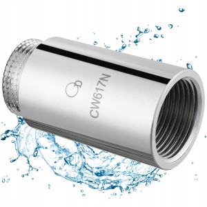 Przedłużka mosiężna chrom WZ Ø 1/2" DN15 100mm 10 cm