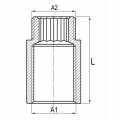 Przedłużka mosiężna chrom WZ Ø 1/2" DN15 100mm 10 cm