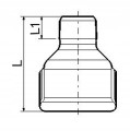 Mufa redukcyjna żeliwna ocynk WZ 6/4" x 1"
