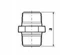 Nypel żeliwny czarny 2 1/2" DN65