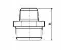 Nypel redukcyjny żeliwny czarny wkrętno-zwężkowy 6/4" x 5/4"