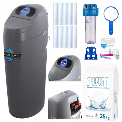 Zestaw: Stacja uzdatniania wody Klarwod CS Shadow 30l + sól 25kg + test wody + filtr