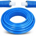 Rura PEX/PEX/Al/PEX 16 mm w otulinie niebieskiej 6 mm - 50 mb