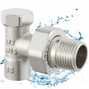 Zawór grzejnikowy 1/2" x 15 kątowy do rury miedzianej