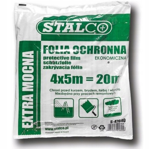 Folia malarska extra mocna 4 m x 5 m LDPE 500g STALCO