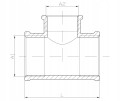 Trójnik redukcyjny mosiężny 6/4" x 1 x 6/4" DN40