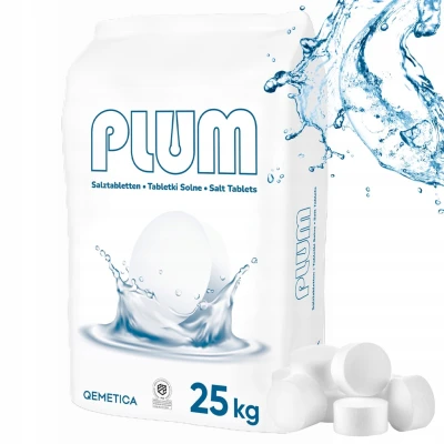 Tabletki solne do zmiękczania wody PLUM 25 kg