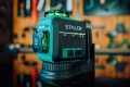 Laser krzyżowy LLS3DG zielony akumulatorowy STALCO