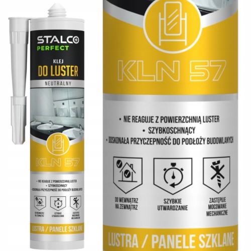 Klej do luster 280 ml mocny trwały neutralny STALCO