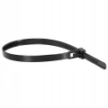Opaski zaciskowe demontowalne czarne 7,6 × 370 mm  50 sztuk STALCO