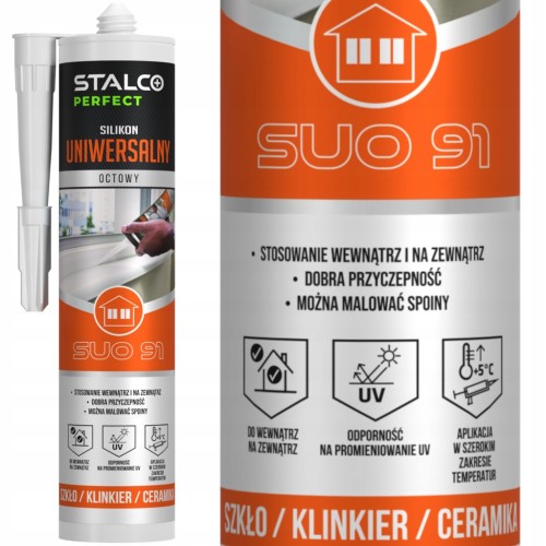Silikon uniwersalny biały 280 ml STALCO