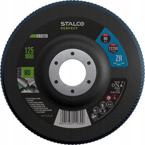 Tarcza ścierna listkowa 125 mm G80 CYRKON do metalu i drewna STALCO