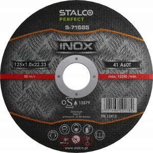 Tarcza do cięcia stali nierdzewnej 115 x 1.0 mm STALCO