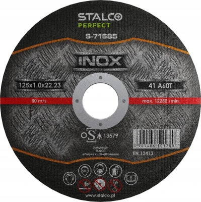 Tarcza do cięcia stali nierdzewnej 115 x 1.0 mm STALCO