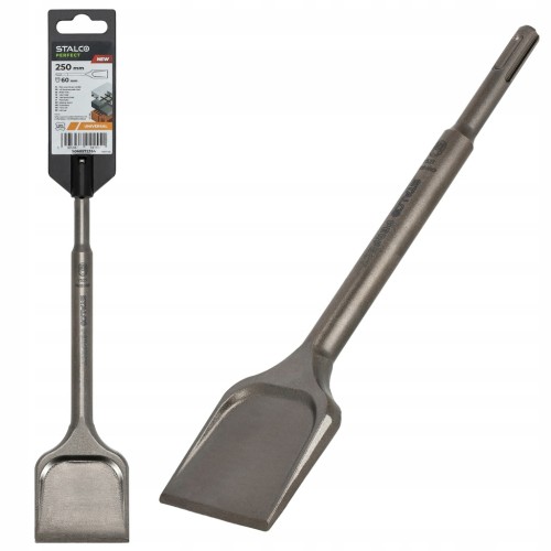 Dłuto samoostrzące szerokie SDS PLUS 60 × 250 mm do betonu STALCO