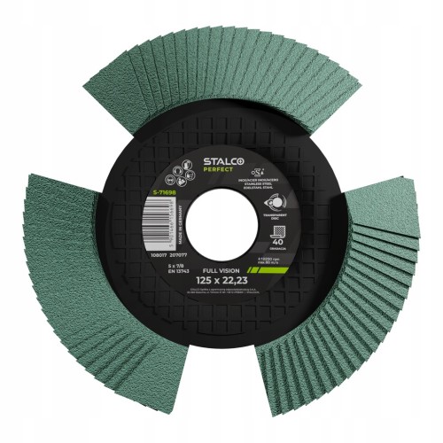 Tarcza ścierna listkowa STALCO 125 x 22 mm grubość 60 full vision