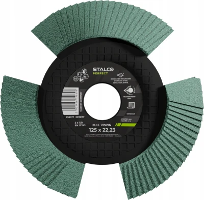 Tarcza ścierna listkowa STALCO 125 x 22 mm G80 Full Vision do metalu drewna