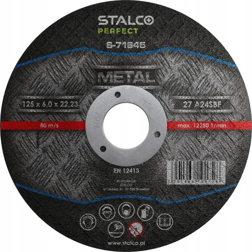 Tarcza do szlifowania metalu wypukła STALCO 230 X 6,0 mm