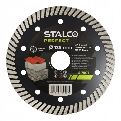 Tarcza diamentowa STALCO TURBO 230 mm cięcie na sycho kamień beton