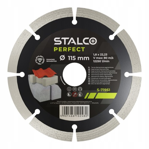 Tarcza diamentowa segmentowa STALCO 230 mm cięcie na sucho beton kamień