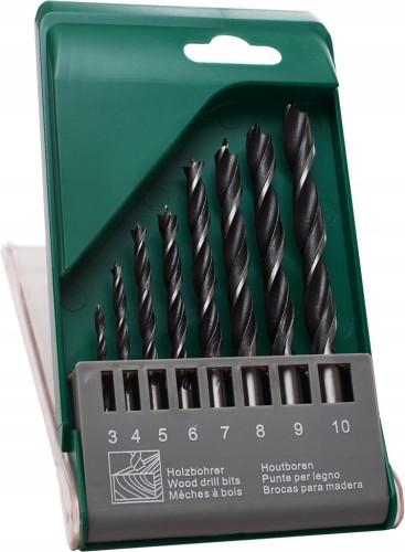 Zestaw wierteł do drewna STALCO 3-10 mm - 8 sztuk