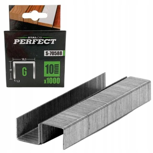 Zszywki tapicerskie do takera STALCO 10 mm typu G 1000 szt
