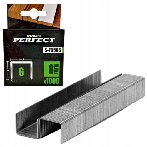 Zszywki tapicerskie do takera STALCO 8mm typu G 1000 szt