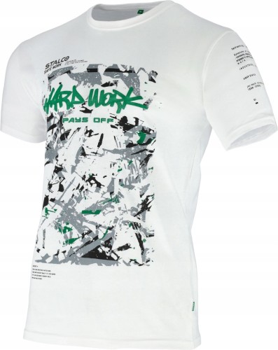 T-shirt męski STALCO BONO PAINTER biały r. 2XL