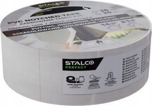 Taśma maskująca PCV karbowana STALCO 38mm x 25m do malowania i zabezpieczeń