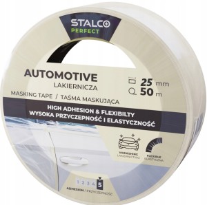 Taśma maskująca lakiernicza STALCO 25 mm x 50 m odporna na temperaturę