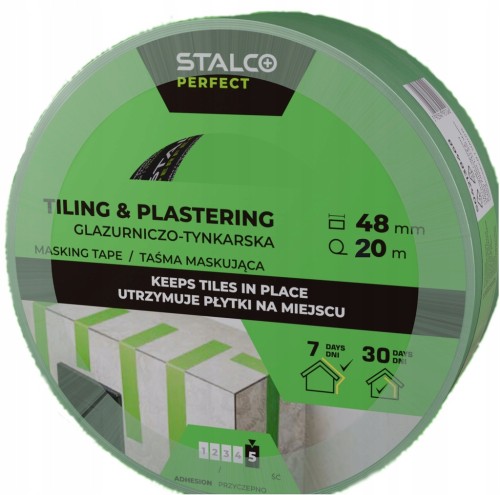 Taśma maskująca glazurniczo - tynkarska STALCO 48 mm x 20 m MOCNA
