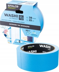 Taśma malarska STALCO WASHI UV PROOF 38 mm × 25 m odporna na pogodę