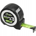 Miara zwijana STALCO 8 m x 27 mm fluorescencyjna z zaczepem magnetycznym