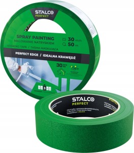 Taśma maskująca do malowania natryskiem STALCO 30 mm x 50 m