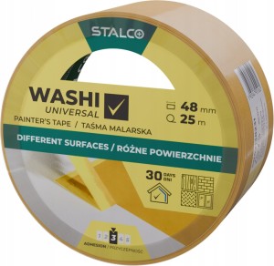 Taśma malarska STALCO WASHI uniwersalna 48 mm x  25 m