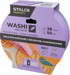 Taśma malarska STALCO WASHI 38 mm x 50 m do taper i świeżych ścian